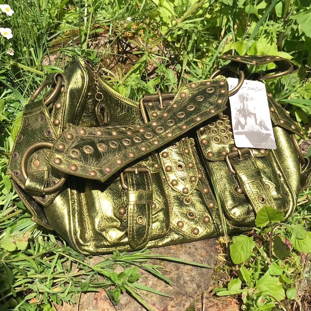 Signed Metallic Green Betsey Johnson bag